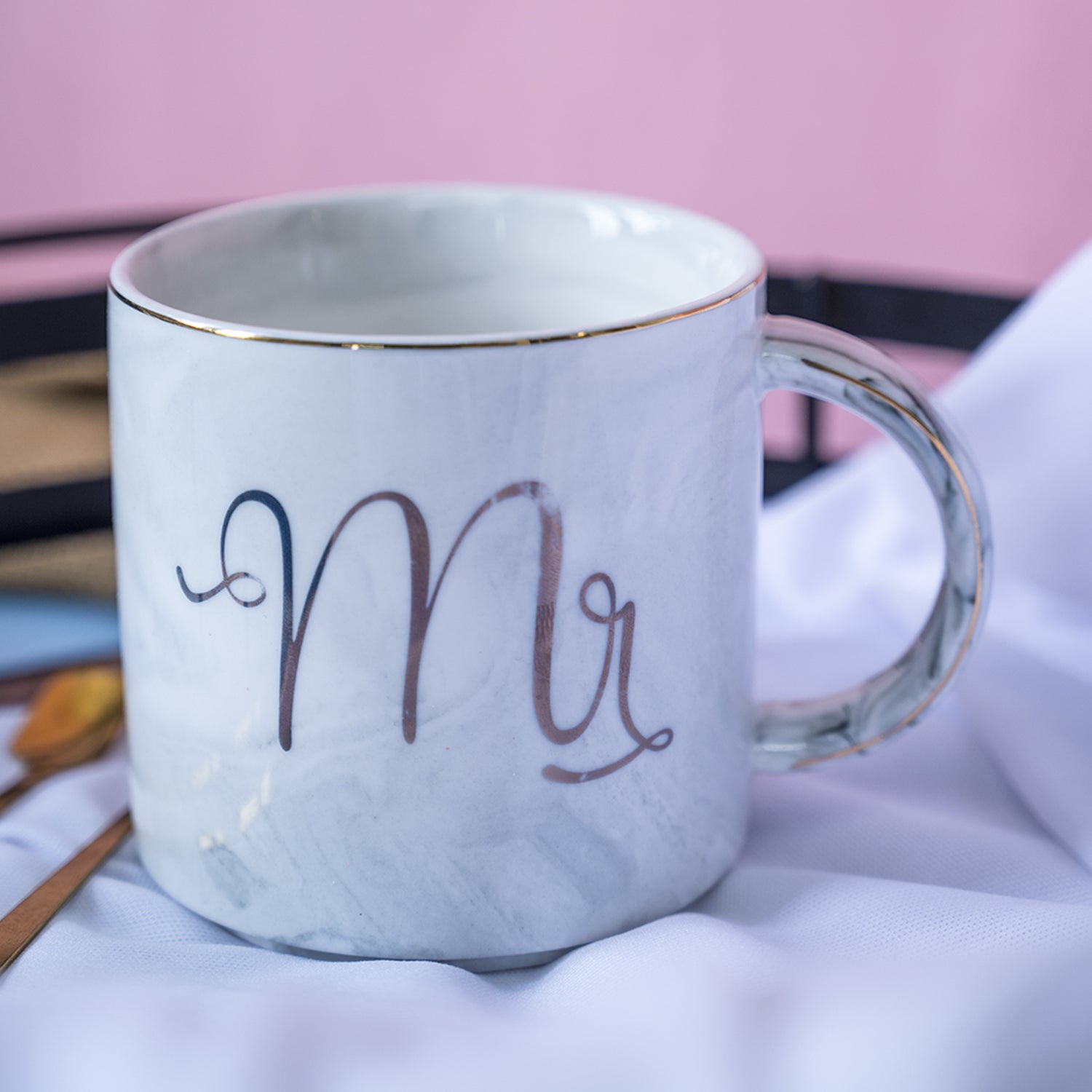 Marble Texture Grey Mr. Coffee Mug 350 ml