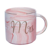 Marble Texture Mr. & Mrs. Coffee Mug - Set Of 2, 350 ml