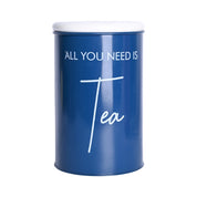 Metal Tea Storage Jar - Blue, 900 Ml (Chai Patti Conatiner)