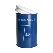 Metal Tea Storage Jar - Blue, 900 Ml (Chai Patti Conatiner)