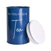 Metal Tea Storage Jar - Blue, 900 Ml (Chai Patti Conatiner)