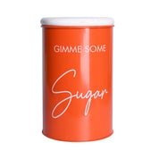 Metal Orange Storage Sugar Jar - 900Ml