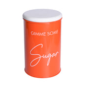 Metal Orange Storage Sugar Jar - 900Ml