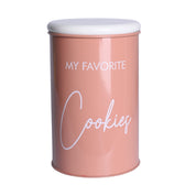 Metal Cookies Jar - Brown, 900 Ml
