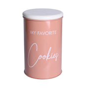 Metal Cookies Jar - Brown, 900 Ml