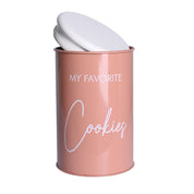 Metal Cookies Jar - Brown, 900 Ml