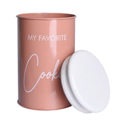Metal Cookies Jar - Brown, 900 Ml