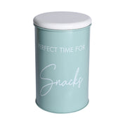 Metal Snacks Storage Jar - Light Green, 900 Ml
