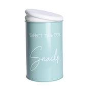 Metal Snacks Storage Jar - Light Green, 900 Ml