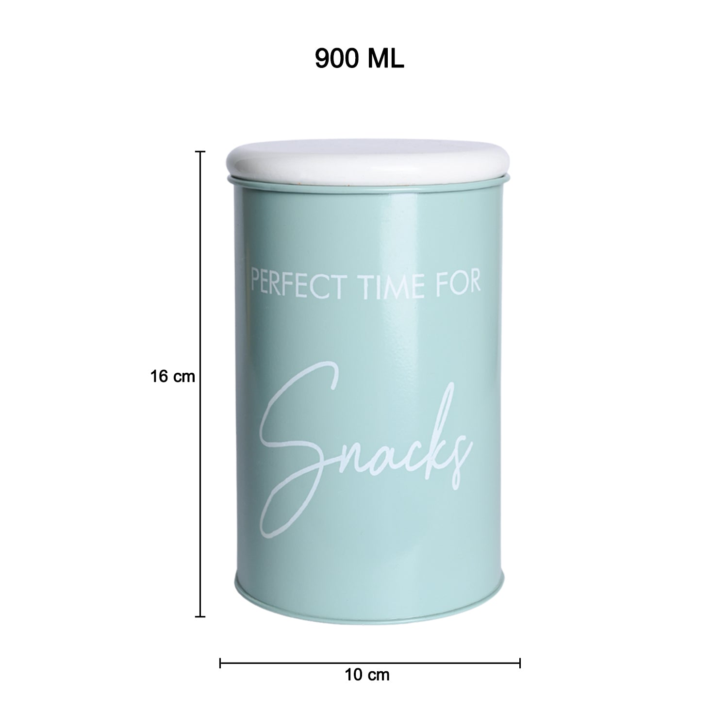 Metal Tea, Sugar, Coffee, Cookie & Snack Jar - Set Of 5 & Each 900 Ml