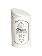 Metal Tea & Sugar Jar Set - Each Ivory & 900 Ml - MARKET99