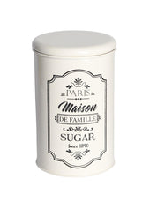 Metal Tea & Sugar Jar Set - Each Ivory & 900 Ml - MARKET99