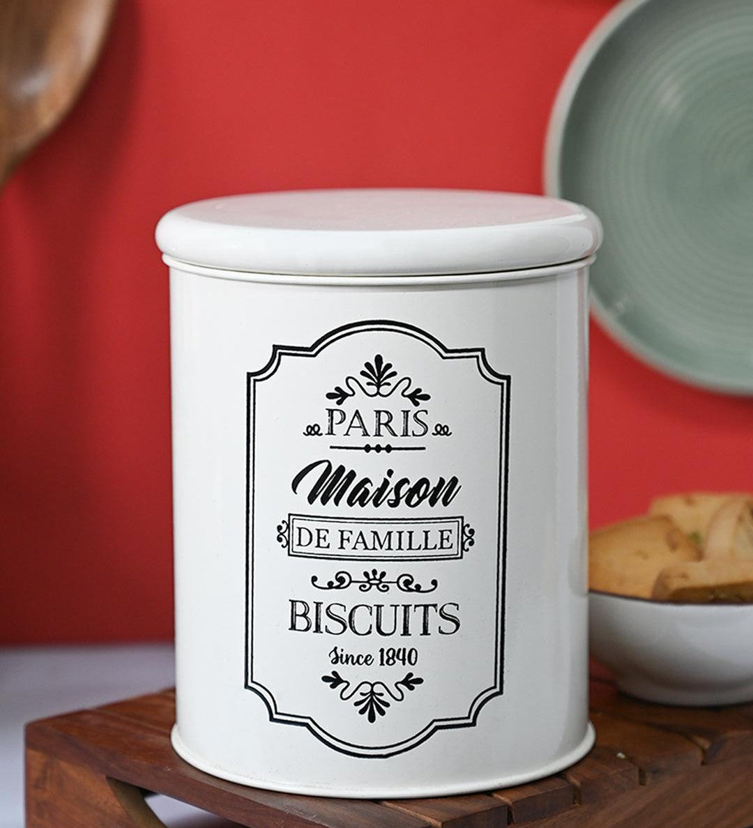 Metal Biscuite Jar - 1700 Ml - MARKET99