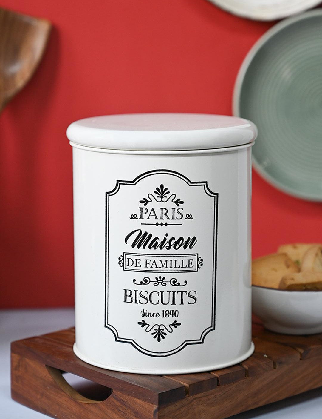 Metal Biscuite Jar - 1700 Ml - MARKET99