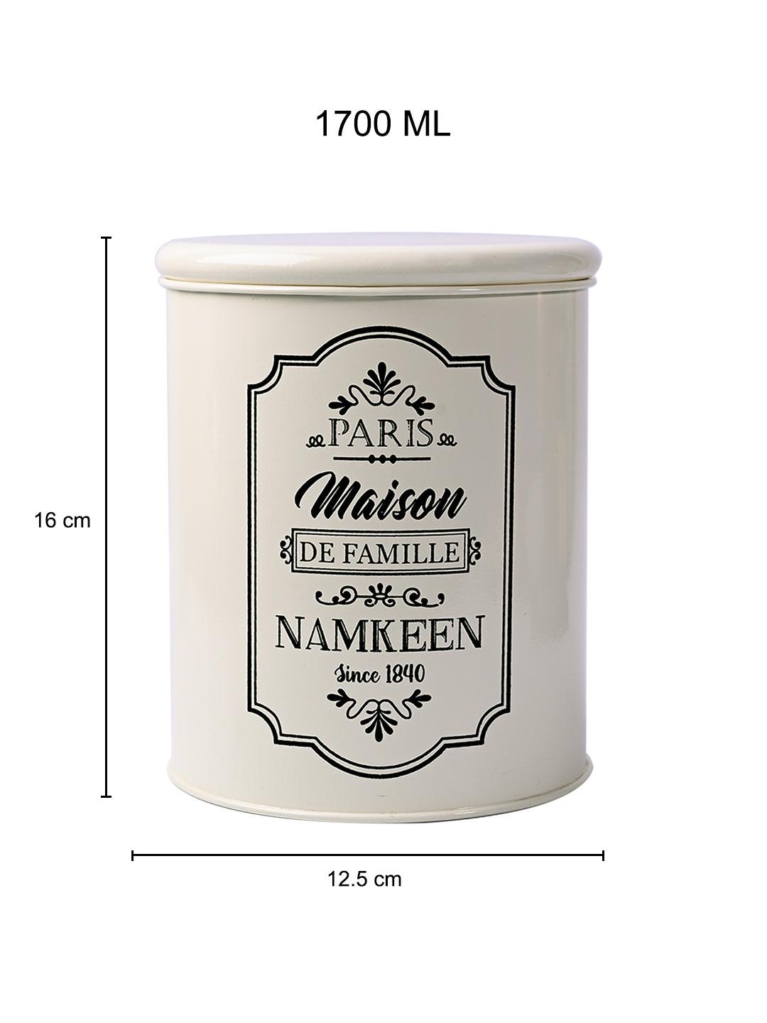Metal Namkeen Jar - 1700 Ml