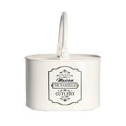 Metal Cutlery Holder - ivory