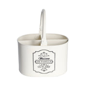 Metal Cutlery Holder - ivory