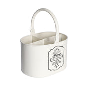 Metal Cutlery Holder - ivory