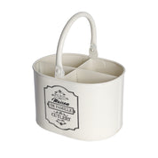 Metal Cutlery Holder - ivory