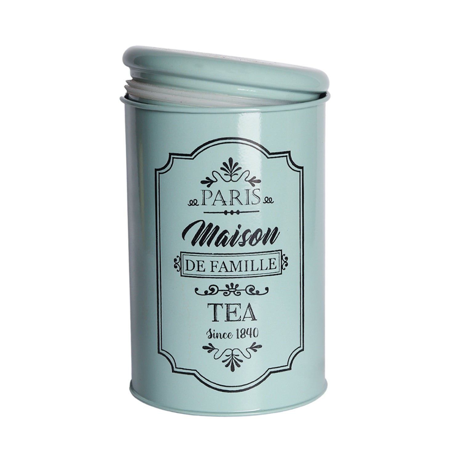 Metal Tea Jar - Green, 900 Ml