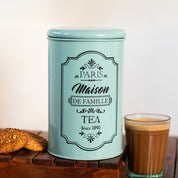 Metal Tea Jar - Green, 900 Ml