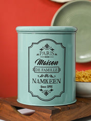 Metal Namkeen Jar - Green, 1700 Ml - MARKET99