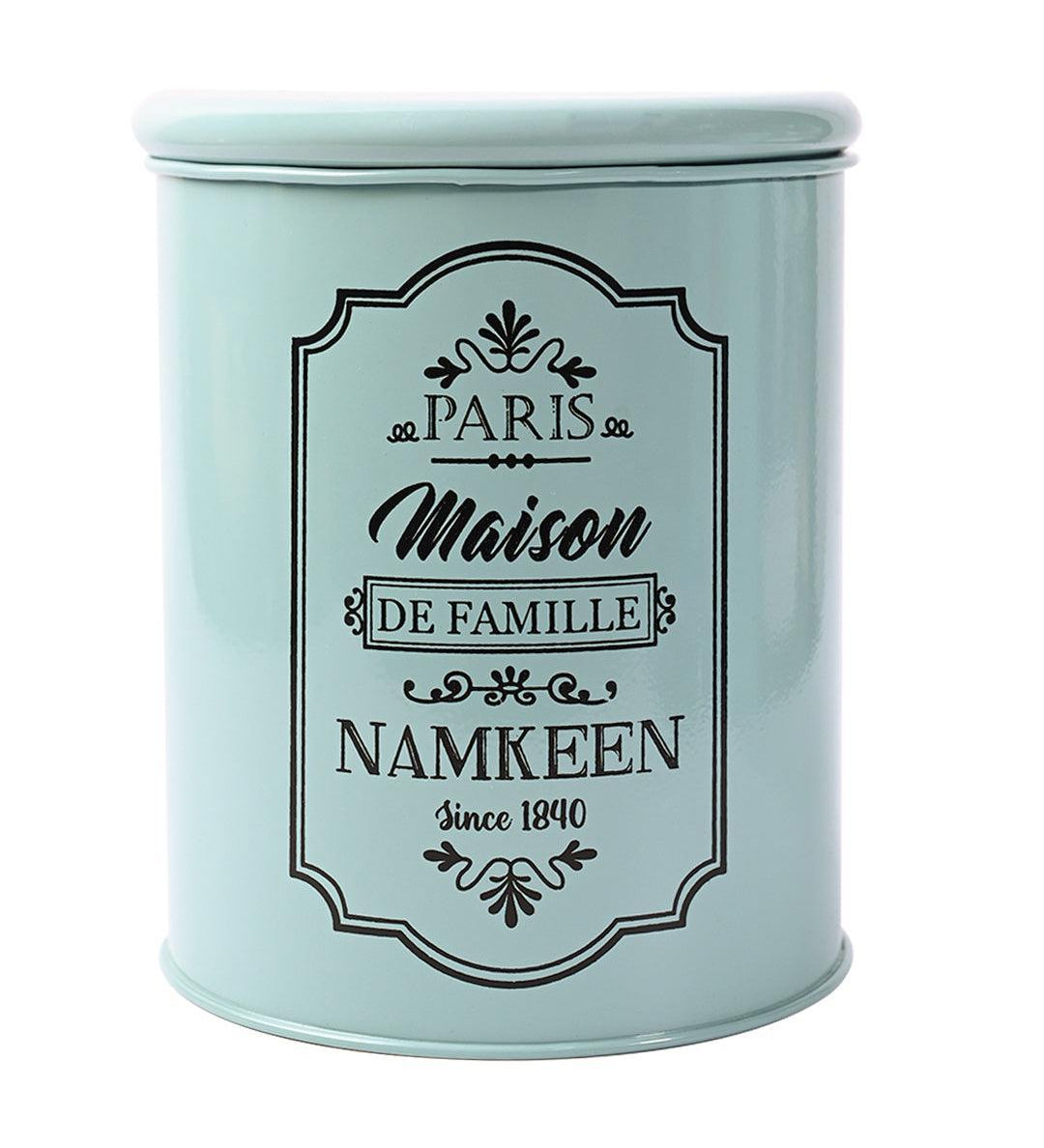 Metal Namkeen Jar - Green, 1700 Ml - MARKET99