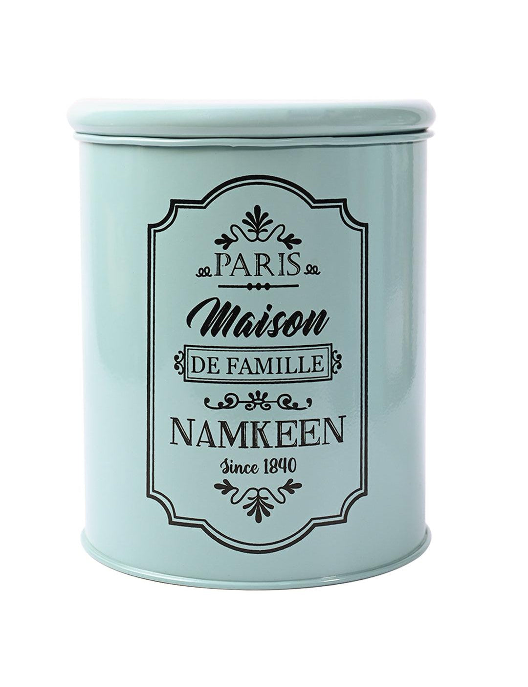 Metal Namkeen Jar - Green, 1700 Ml - MARKET99