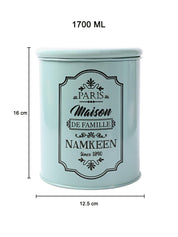 Metal Namkeen Jar - Green, 1700 Ml - MARKET99