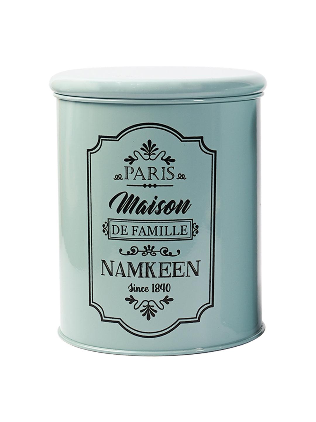 Metal Biscuite & Namkeen Jar Set - Green & Each 1700 Ml - MARKET99