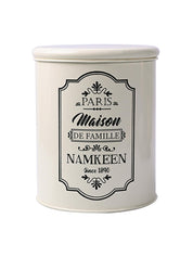 Metal Biscuite & Namkeen Jar Set - Each Ivory & 1700 Ml - MARKET99