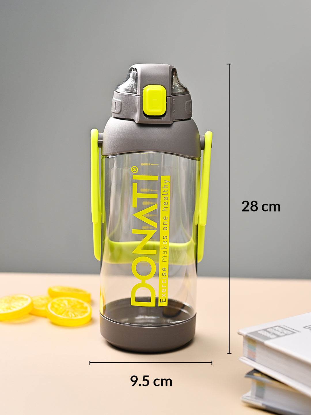 Sports Plastic Drinking Big Capacity Straw Type Bottle - 1600Ml