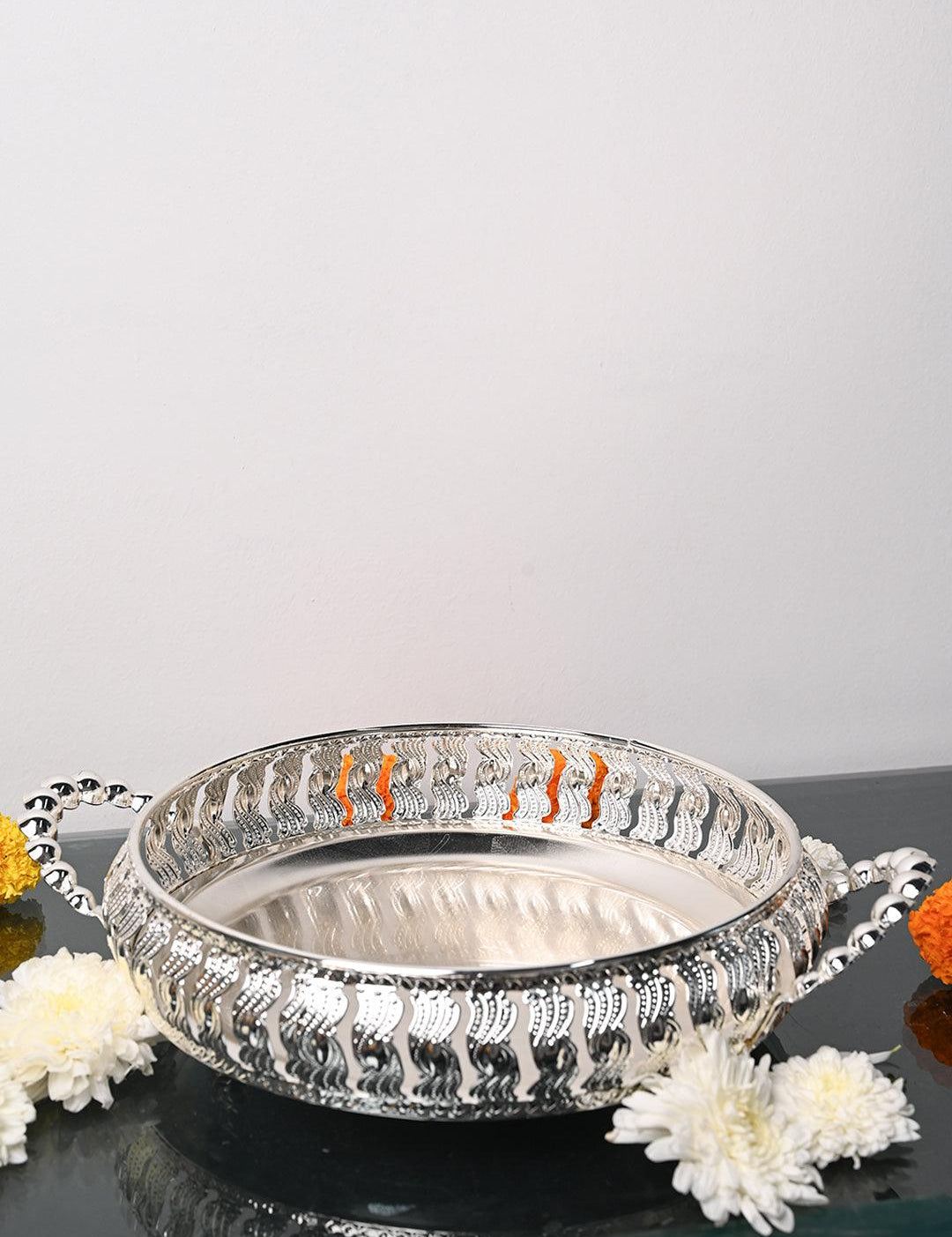 Silver Decorative Basket - MARKET99