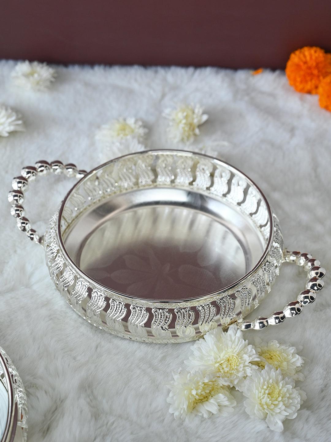 Silver Decorative Basket - MARKET99