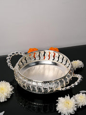 Silver Decorative Basket - MARKET99