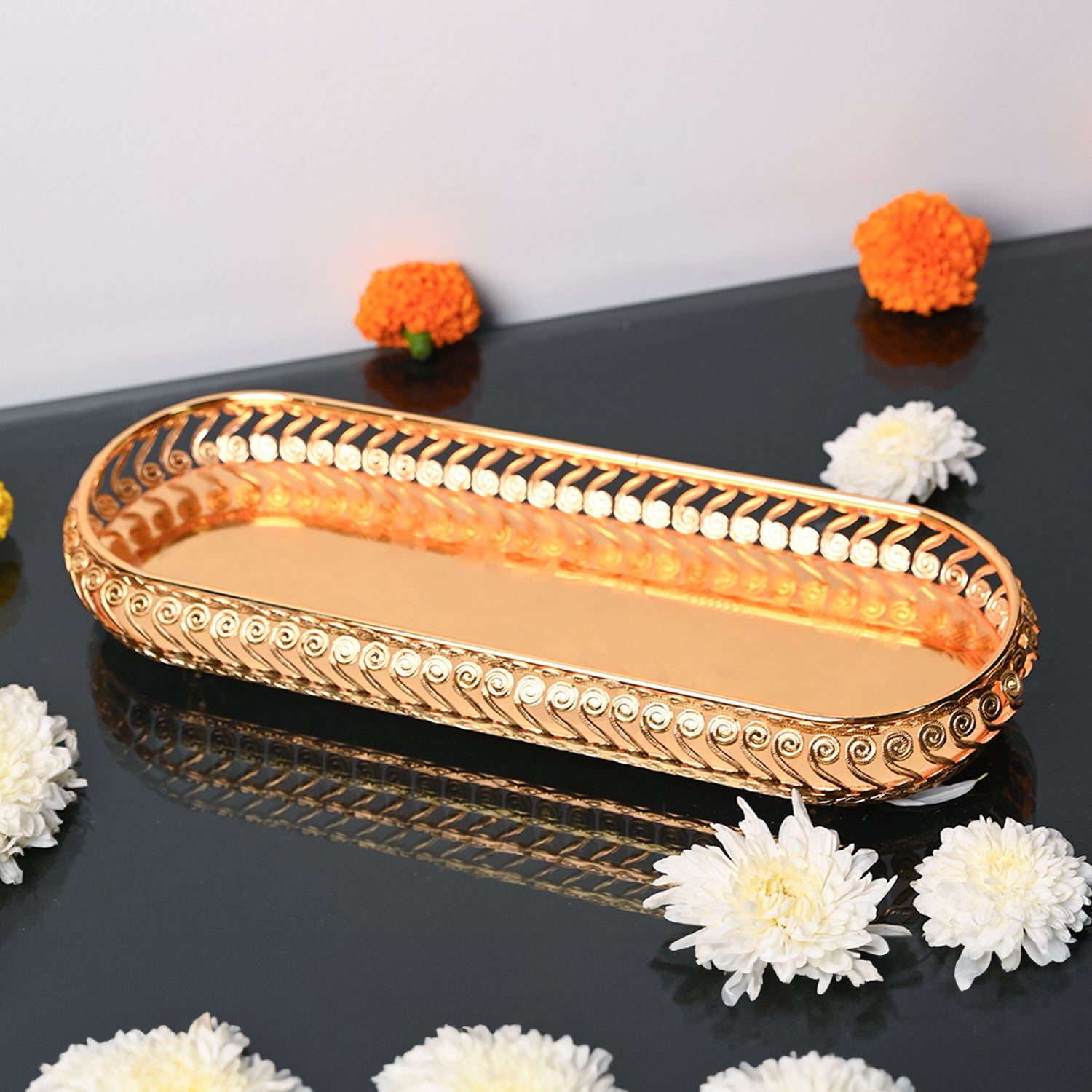 Golden Decorative Tray