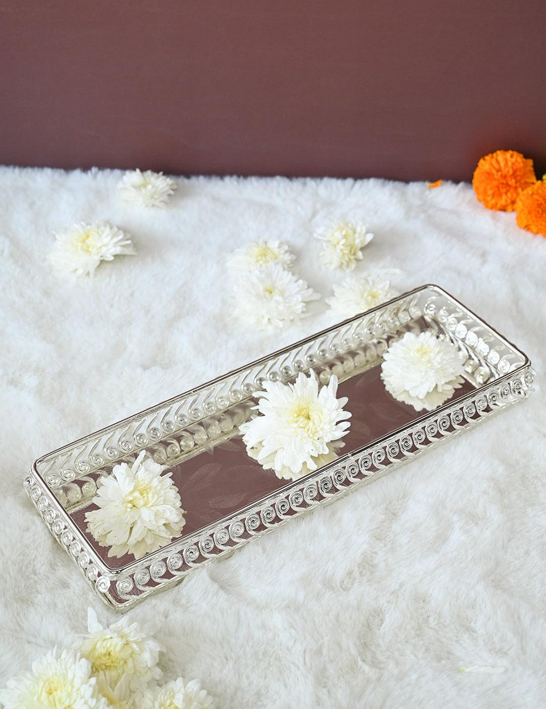 Silver Decorative Tray - MARKET99