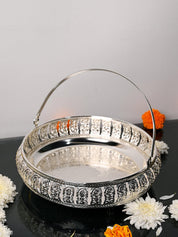 Silver Decorative Basket - MARKET99