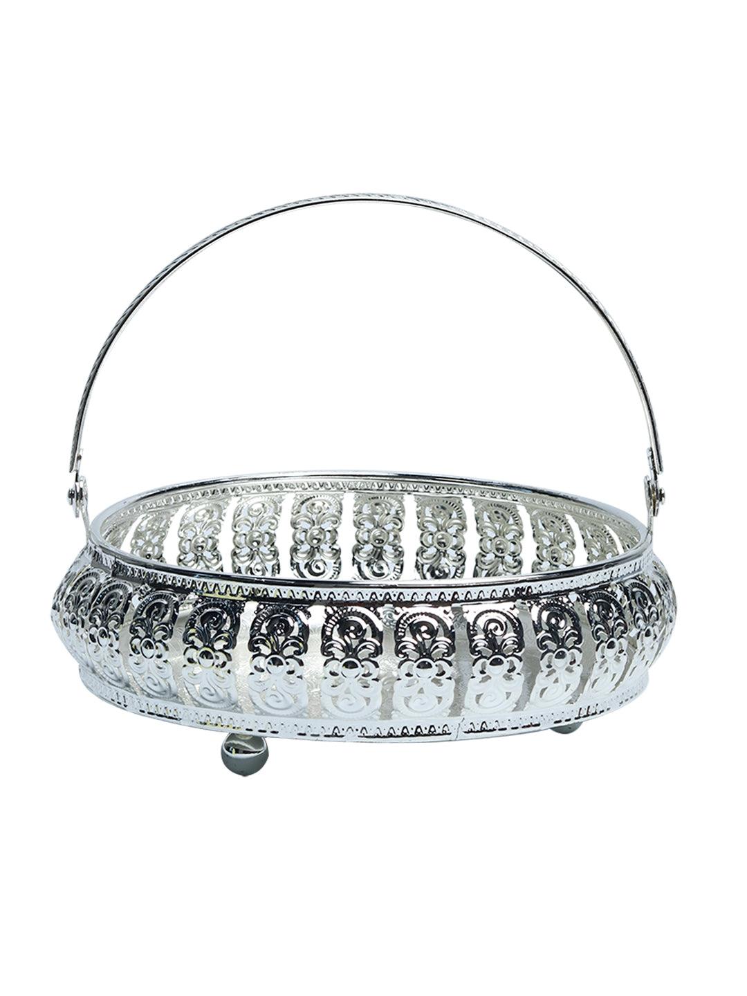 Silver Decorative Basket - MARKET99