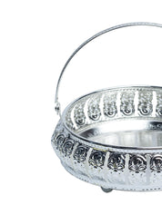 Silver Decorative Basket - MARKET99