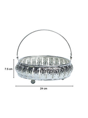 Silver Decorative Basket - MARKET99