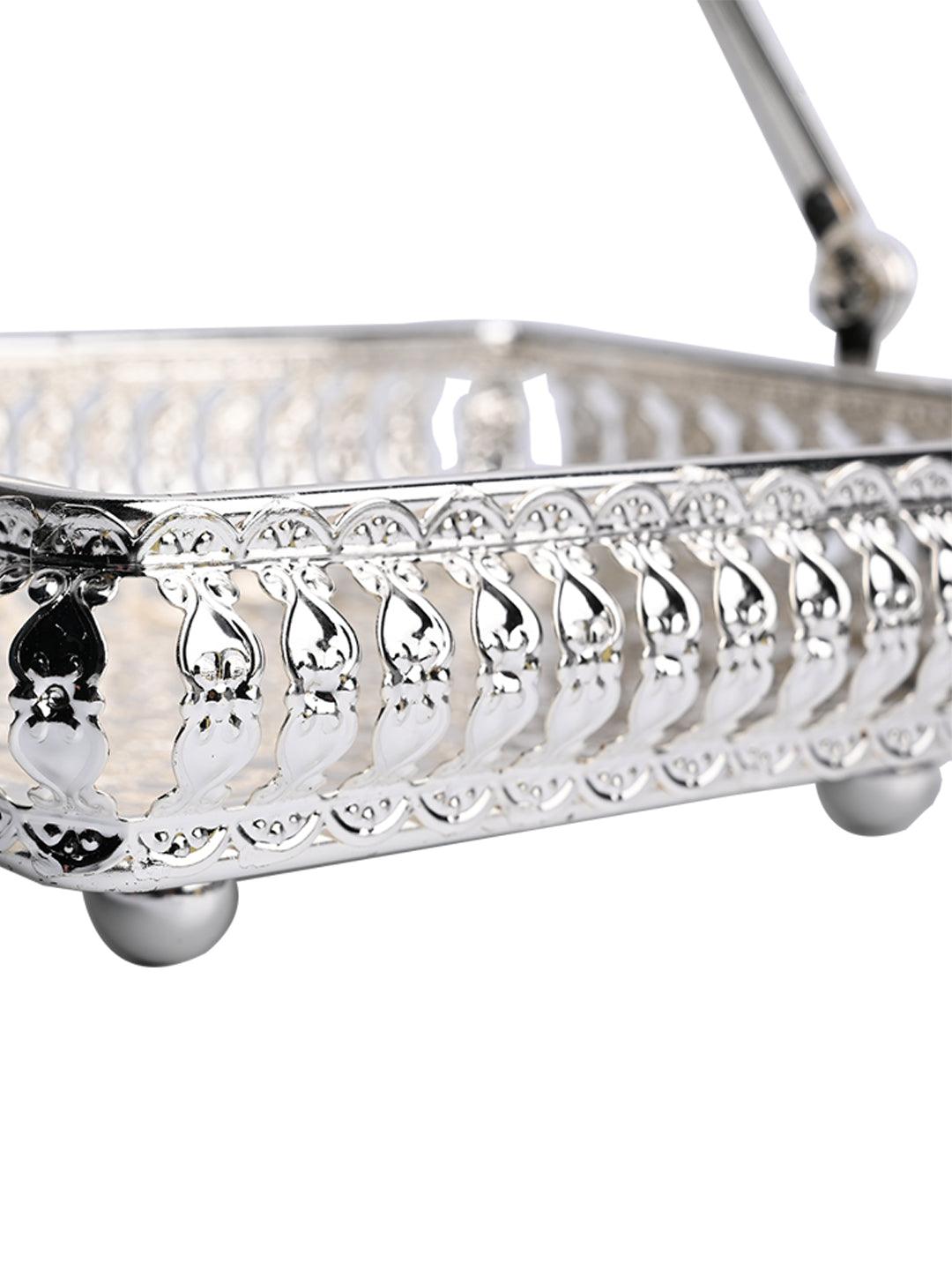 Silver Decorative Basket - MARKET99