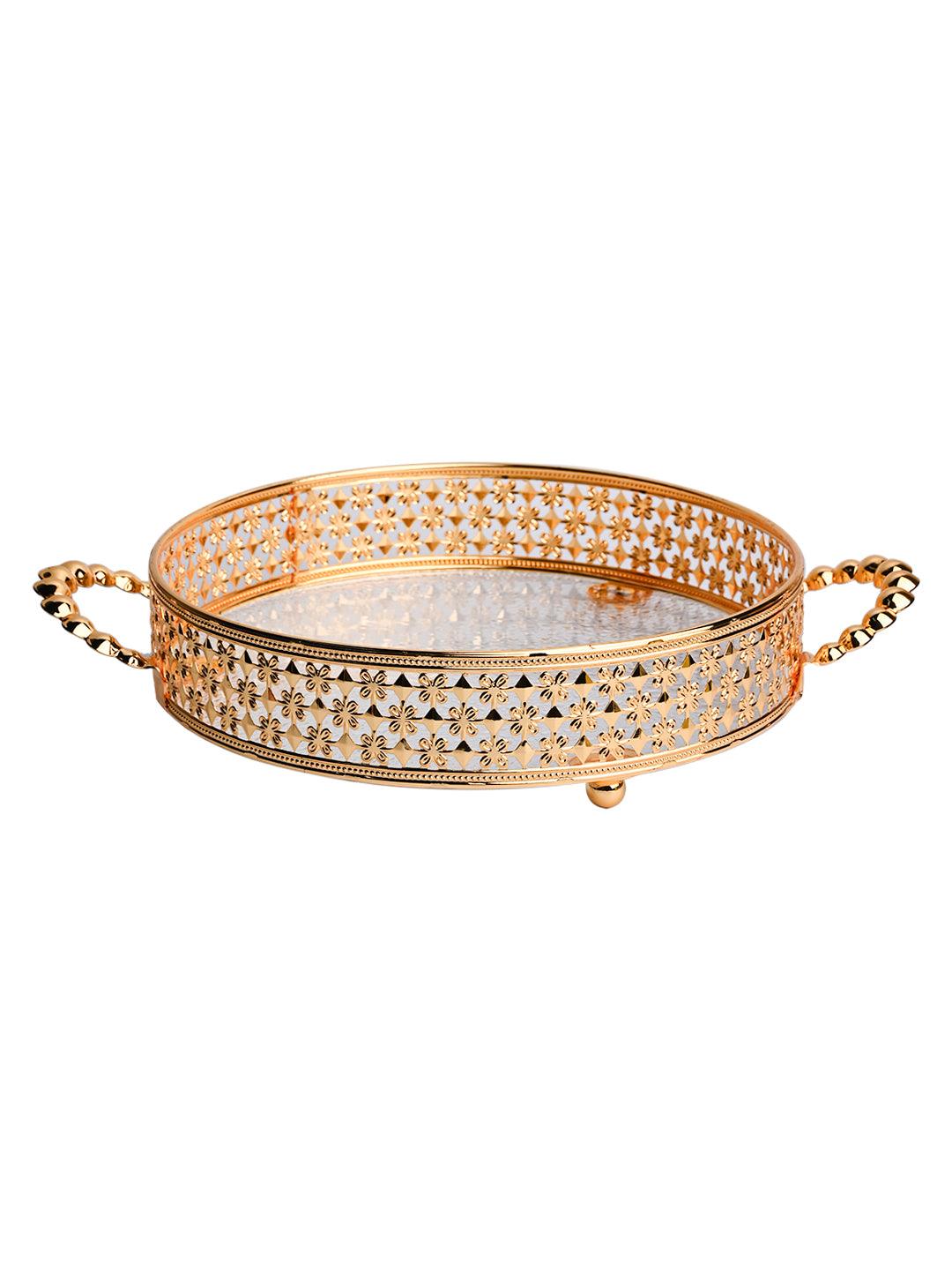 Golden Decorative Basket - MARKET99