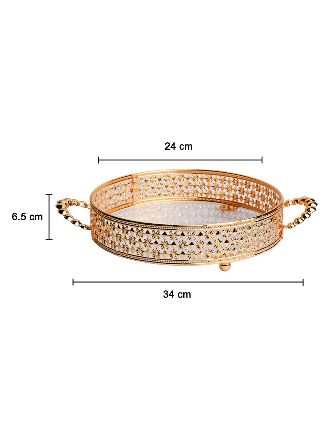 Golden Decorative Basket - MARKET99