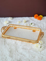 Golden Decorative Tray - MARKET99