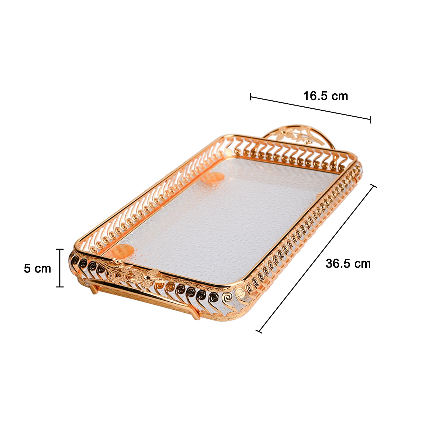 Golden Decorative Tray