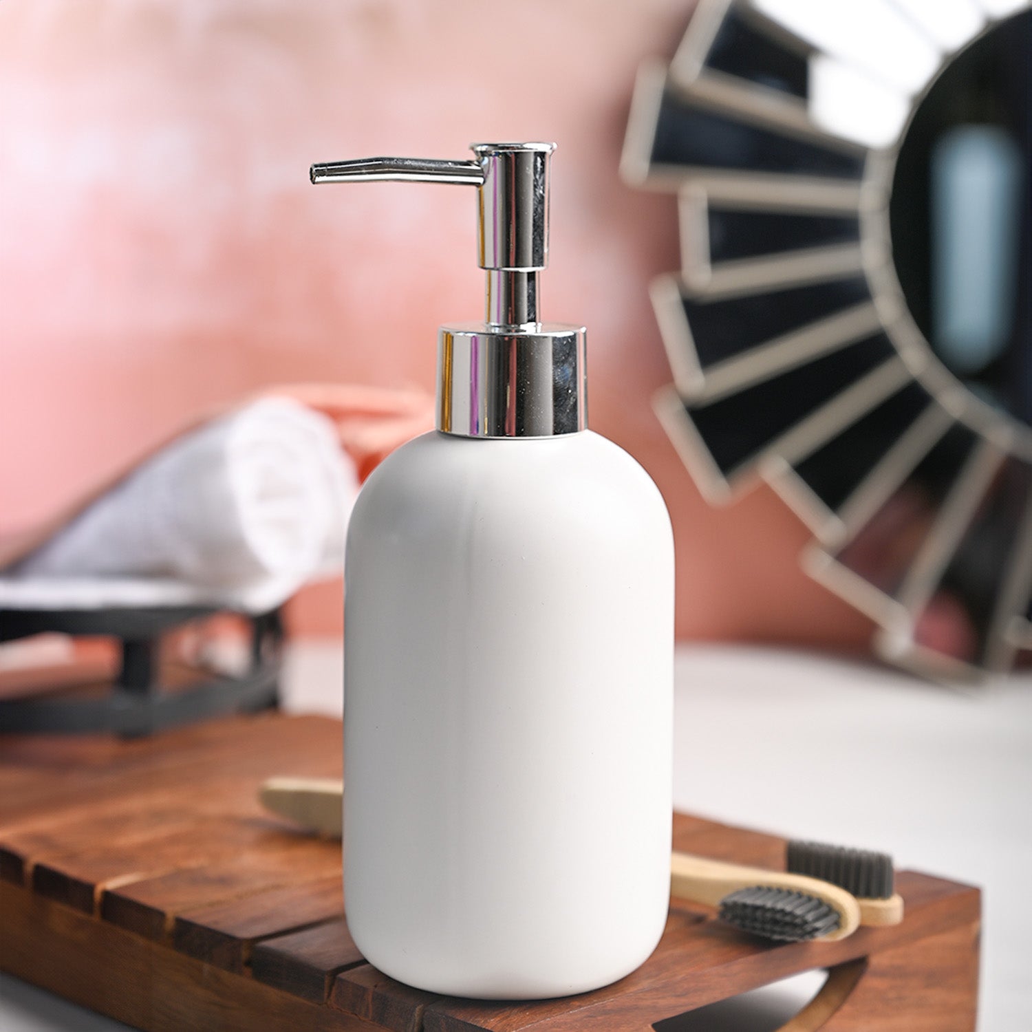 White  Soap Dispenser
