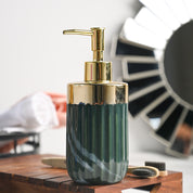 Golden + Ribbed Soap Dispenser