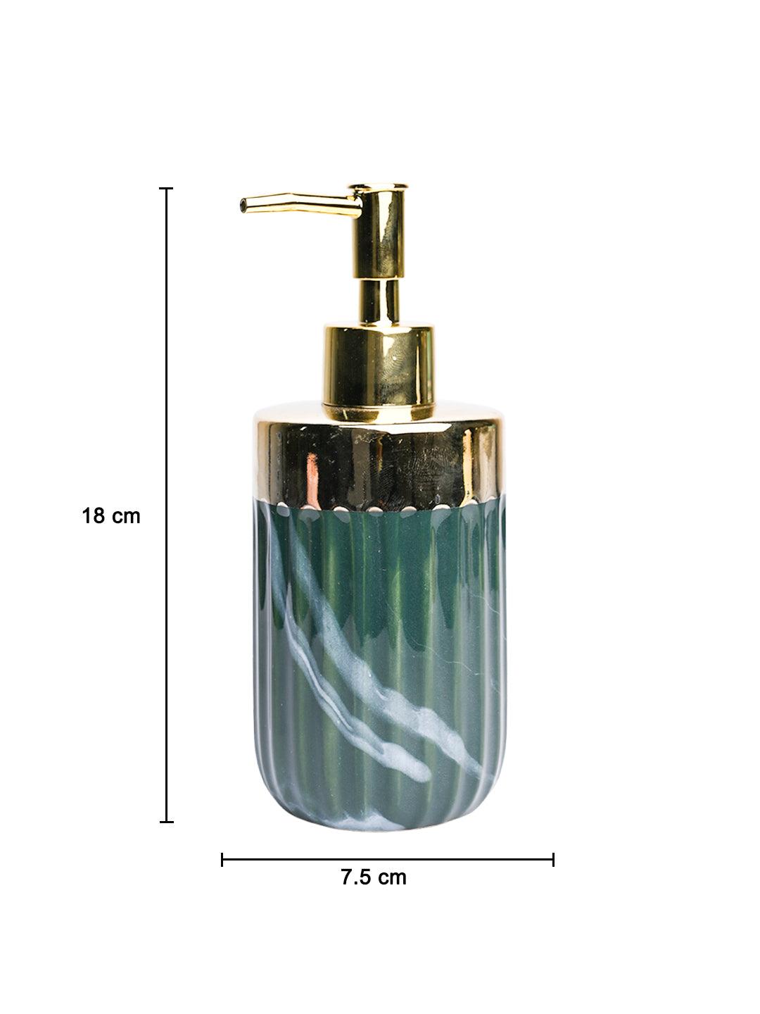 Golden + Ribbed Soap Dispenser - MARKET99