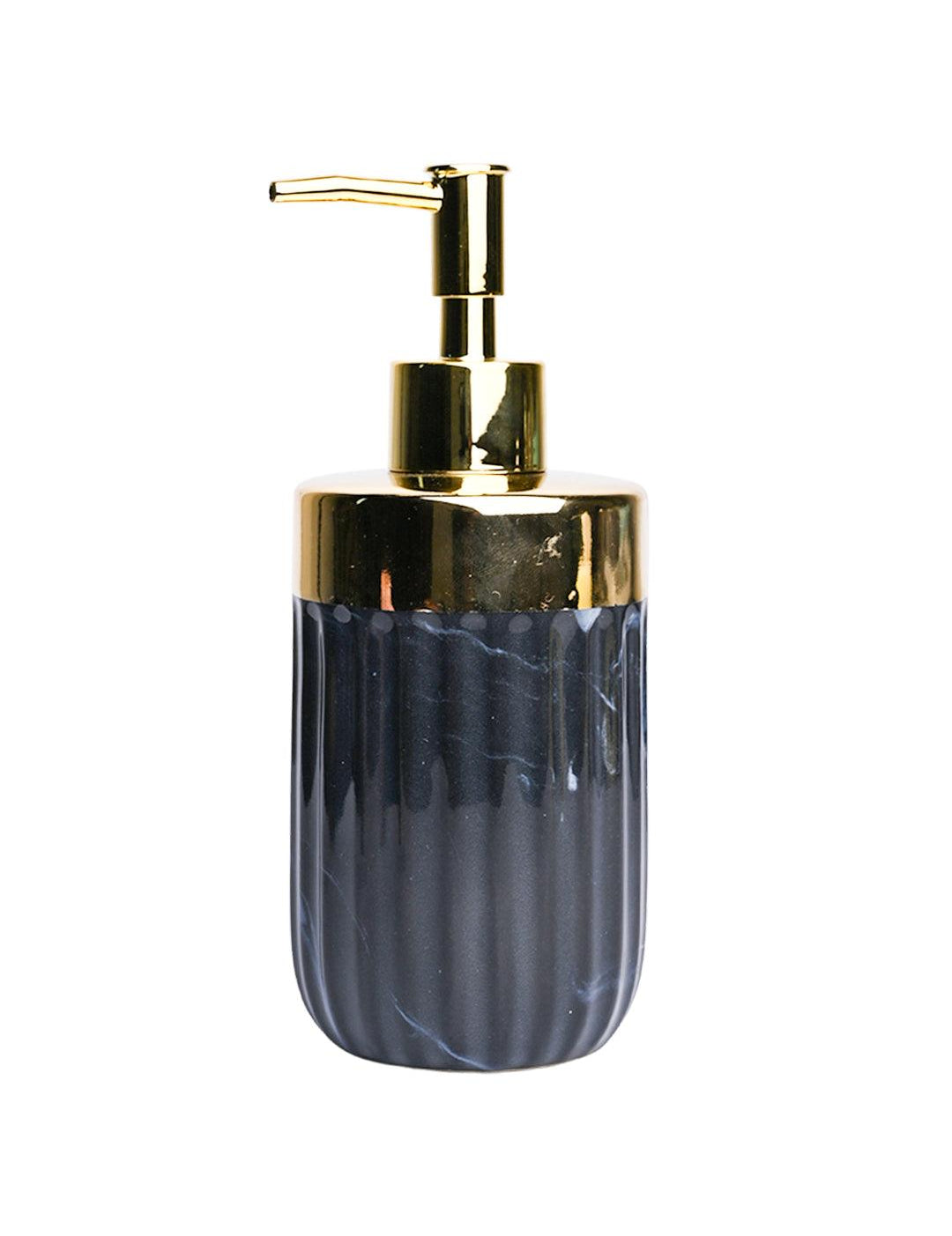 Golden + Ribbed Soap Dispenser - MARKET99